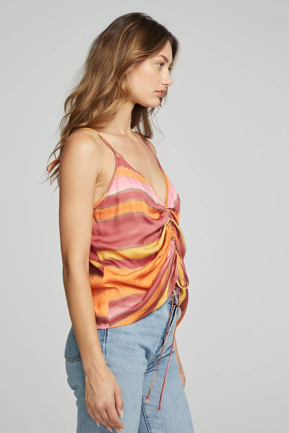 Chaser Brand Lucca Tank Top - Sunset Stripe Sale