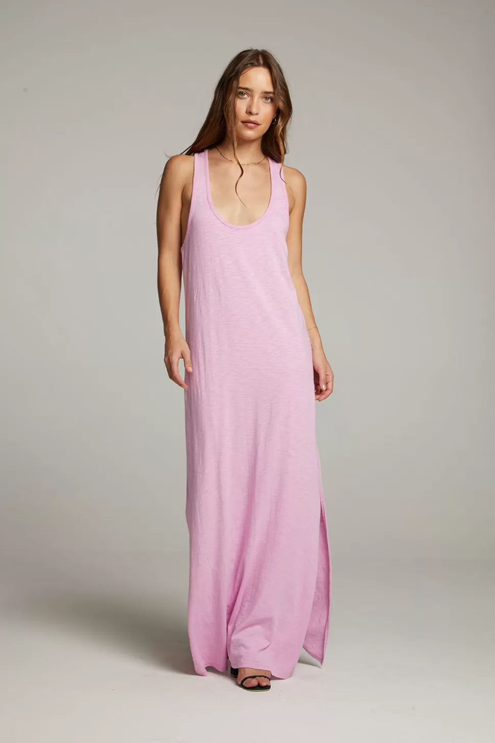 Chaser Brand Manatee Pastel Lavender Maxi Dress New