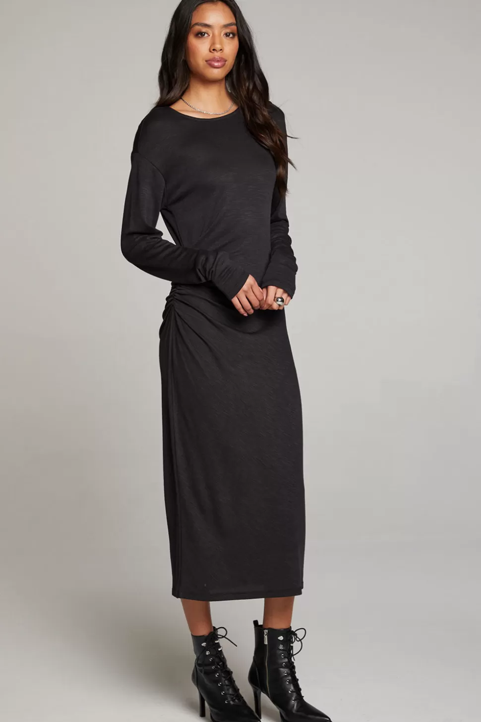 Chaser Brand Memory Licorice Midi Dress Cheap