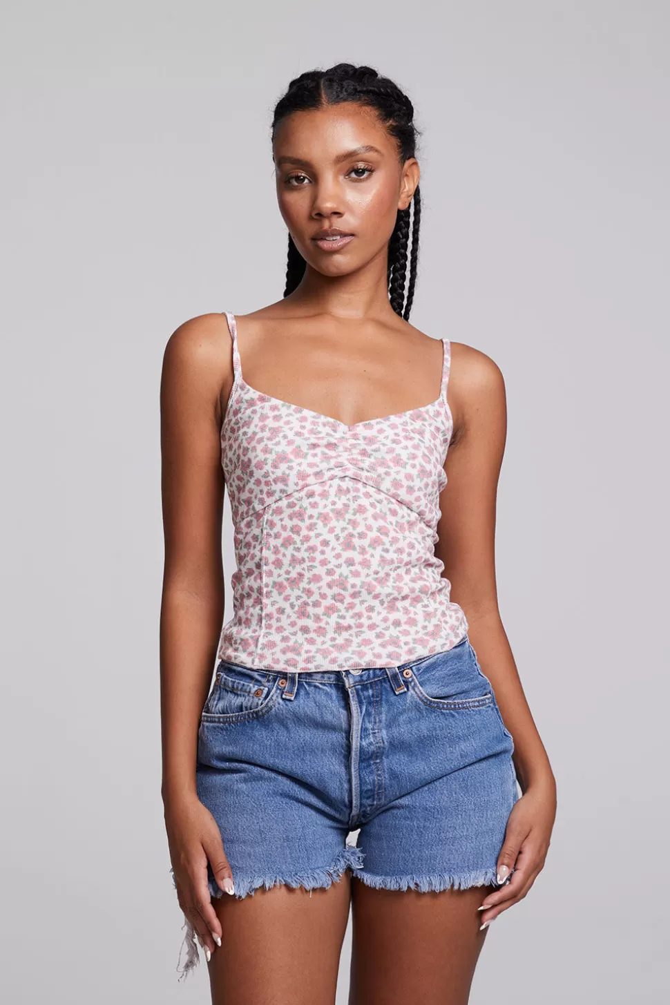 Chaser Brand Mercato Ditsy Rose Floral Tank Top Sale