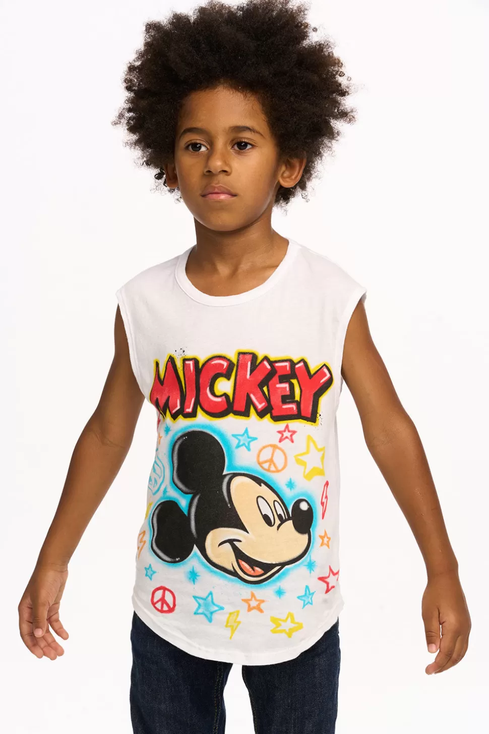 Chaser Brand Mickey Mouse - Airbrush Mickey Caleb Tank Cheap