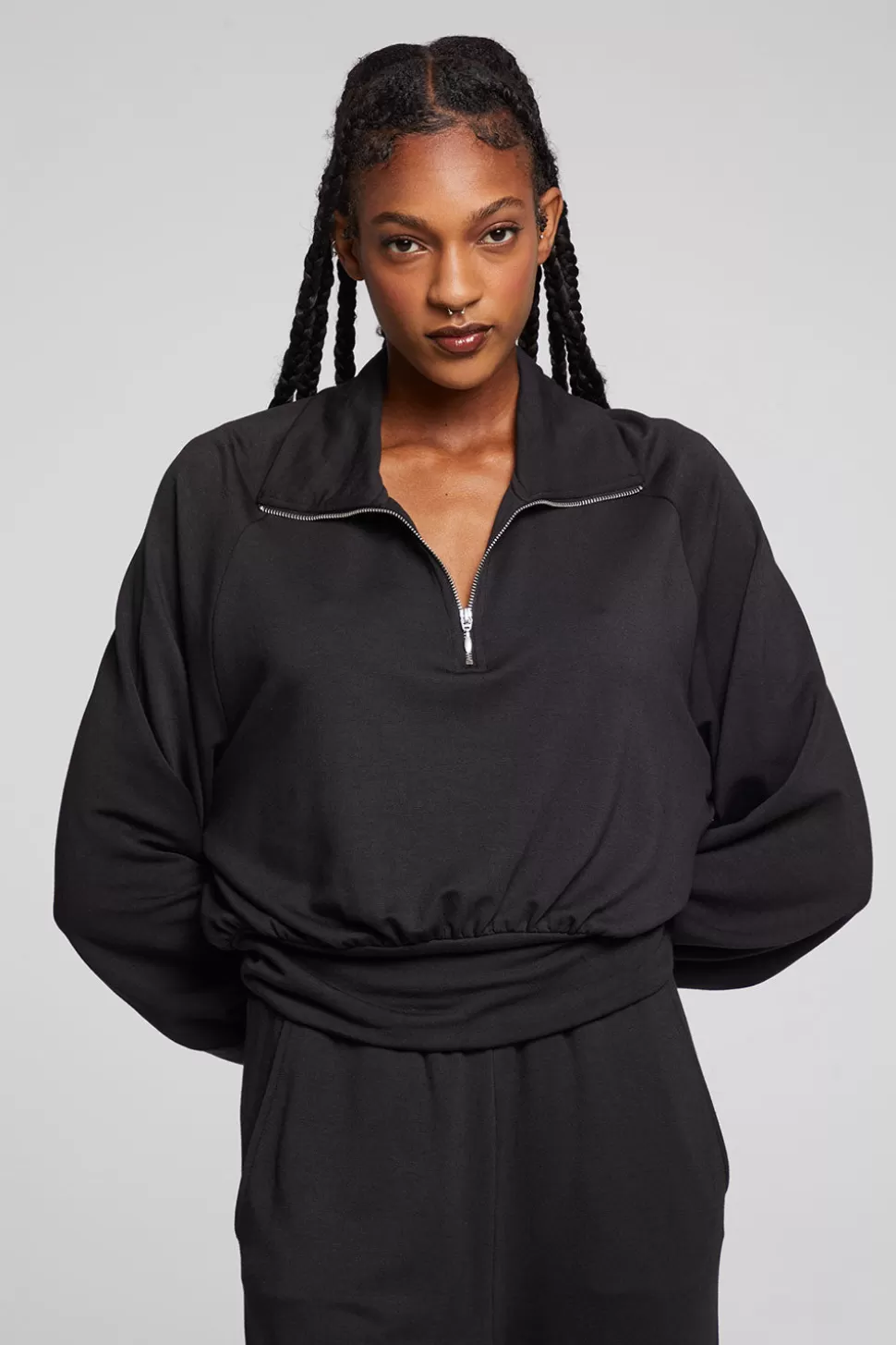 Chaser Brand Midnight Licorice Half Zip Best Sale