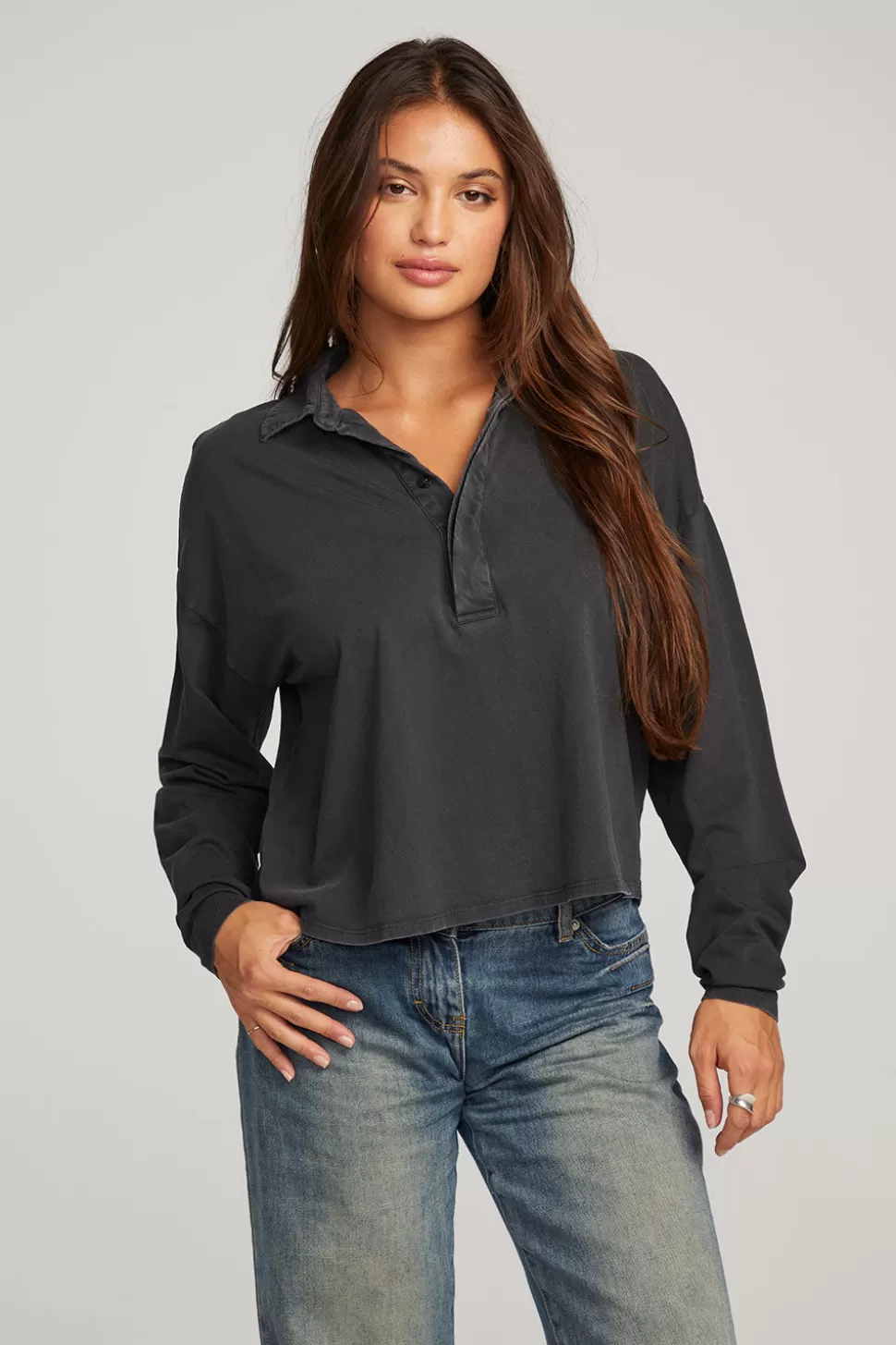 Chaser Brand Miles Licorice Long Sleeve Outlet