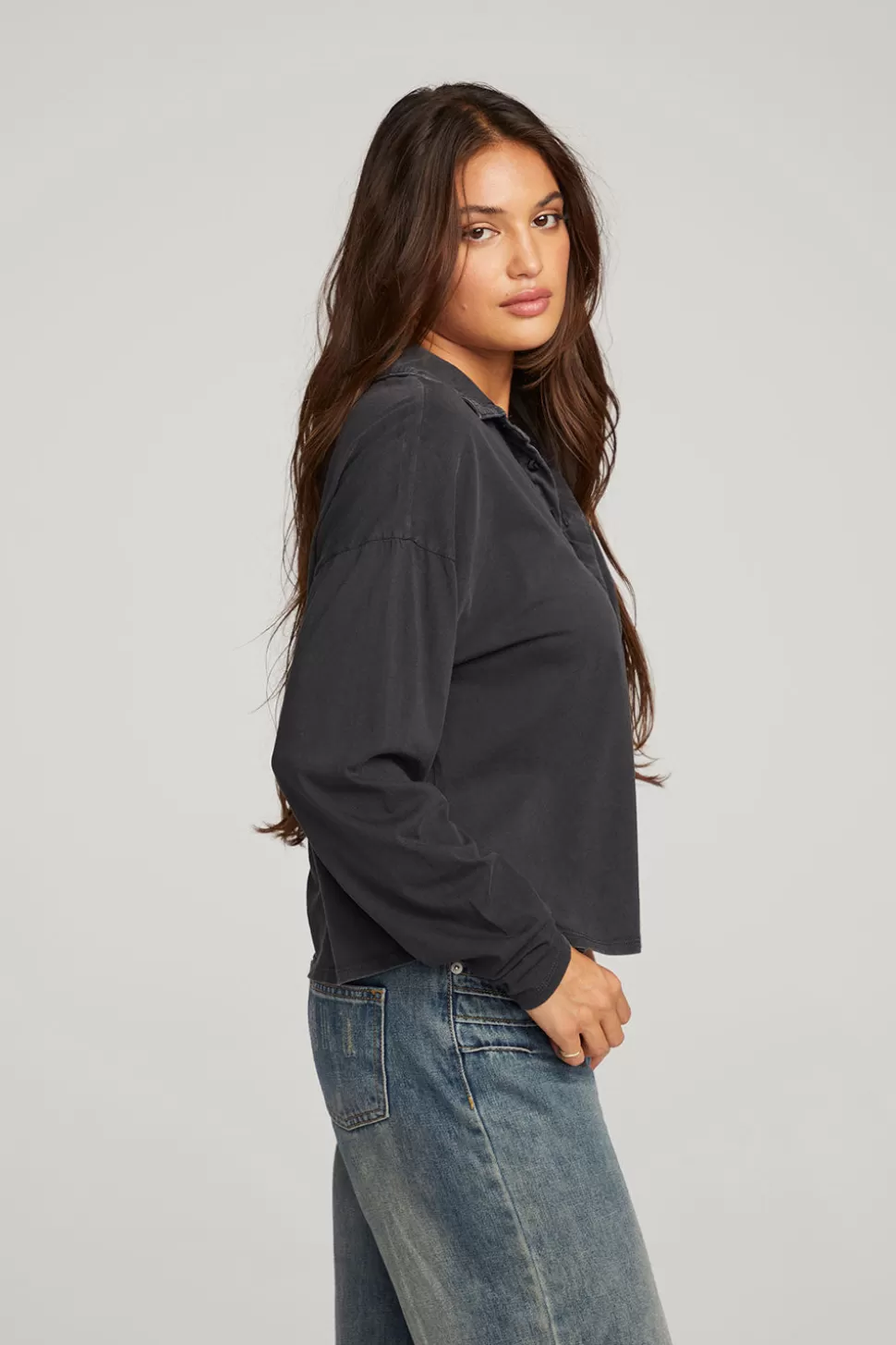 Chaser Brand Miles Licorice Long Sleeve Outlet