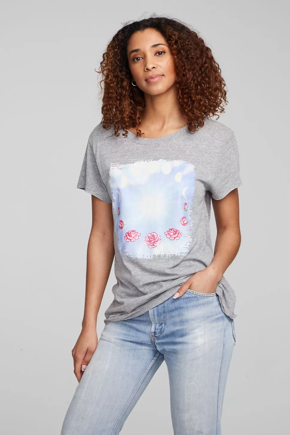 Chaser Brand Moon And Roses Tee Sale