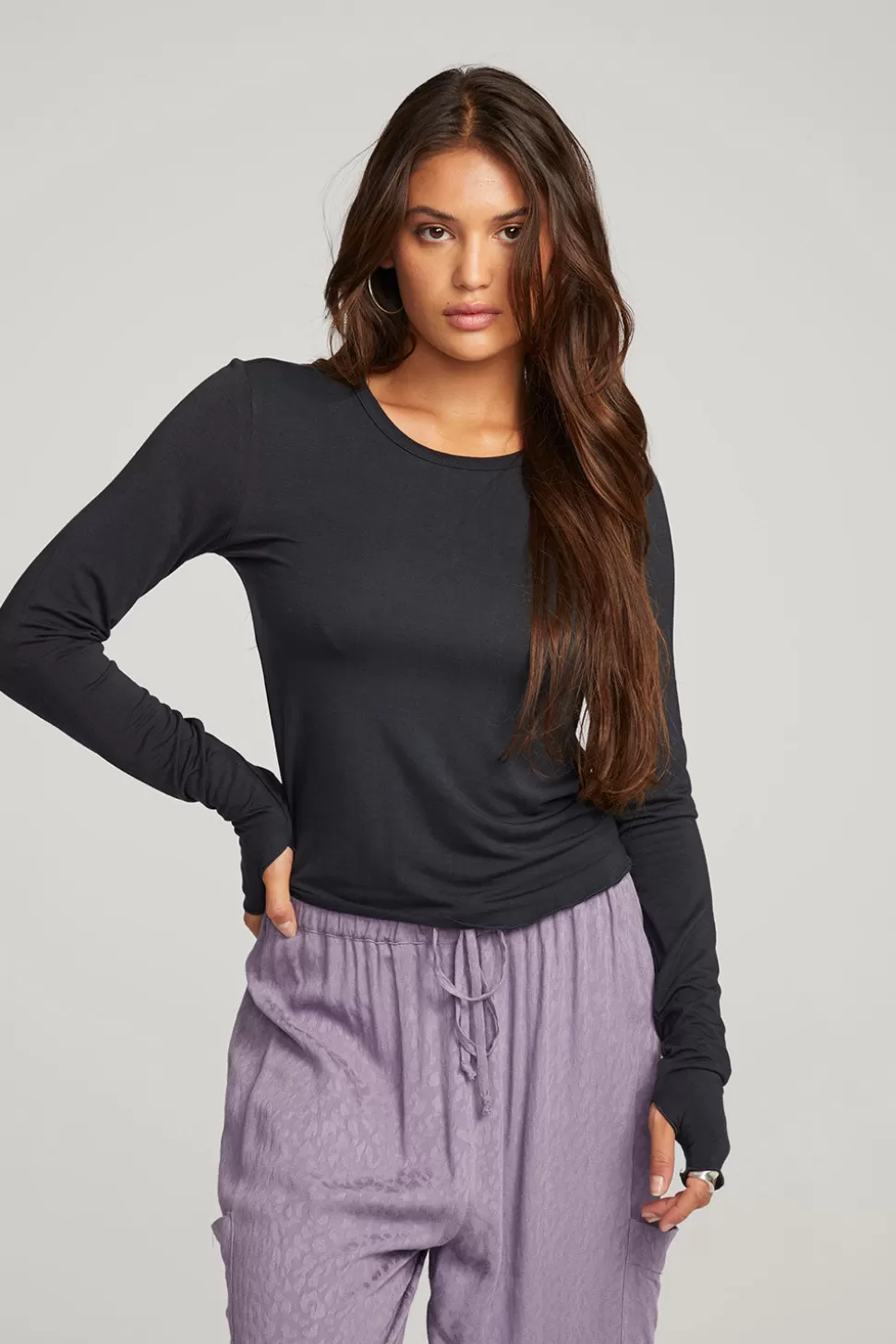 Chaser Brand Moonlight Licorice Long Sleeve Discount