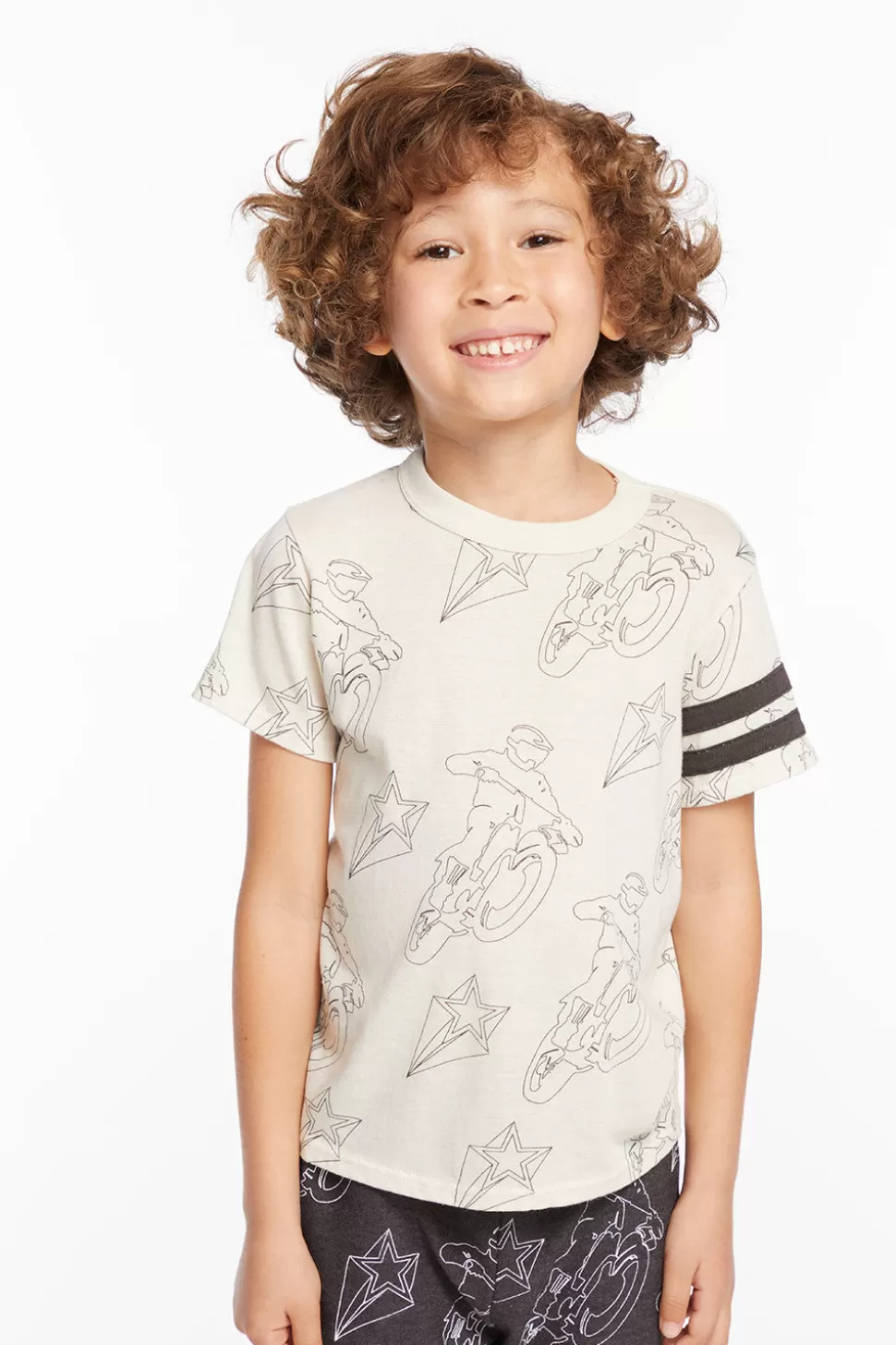 Chaser Brand Moto Star Boys Tee New