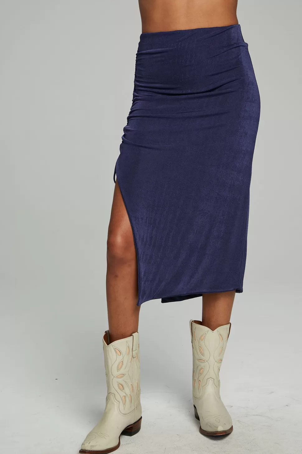 Chaser Brand Mullen Midi Skirt - Dark Denim Fashion