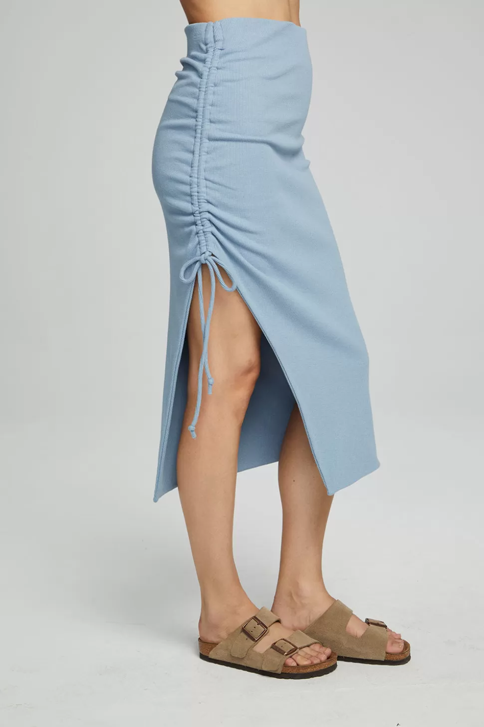 Chaser Brand Mullen Midi Skirt - Faded Denim Hot