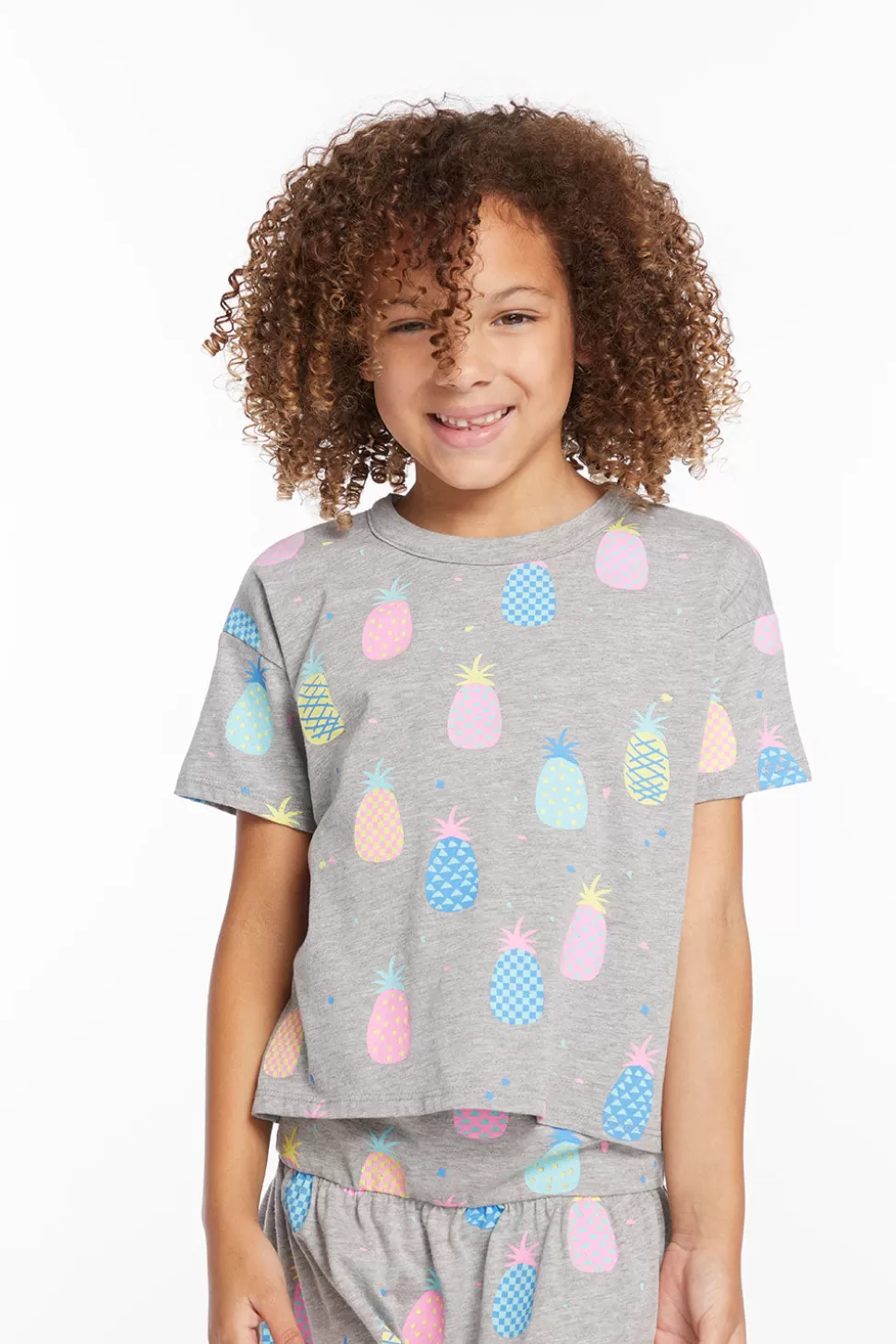 Chaser Brand Multi Pineapple Girls Tee Hot