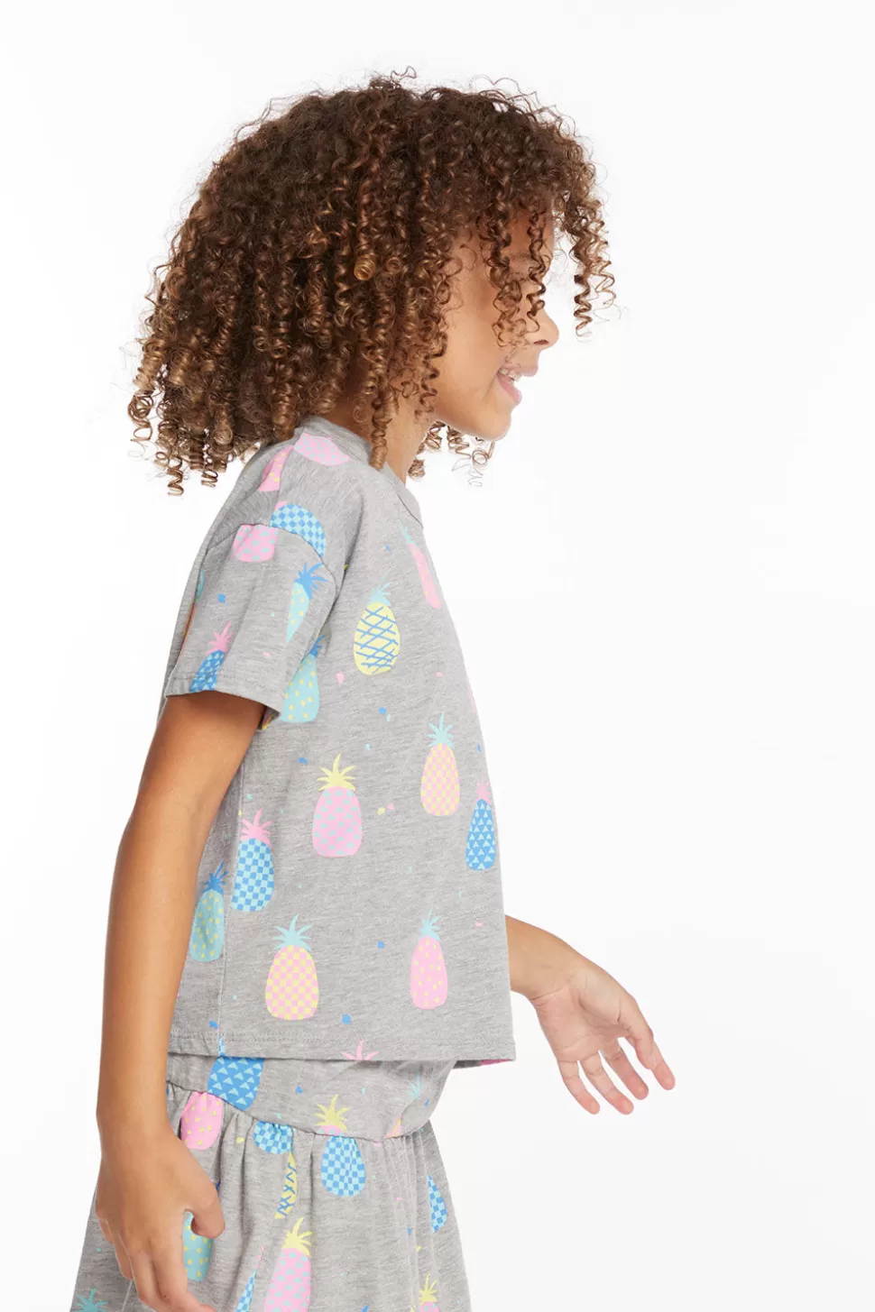 Chaser Brand Multi Pineapple Girls Tee Hot