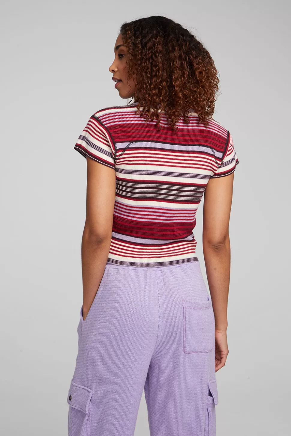 Chaser Brand Nahal Roxy Stripe Tee Outlet