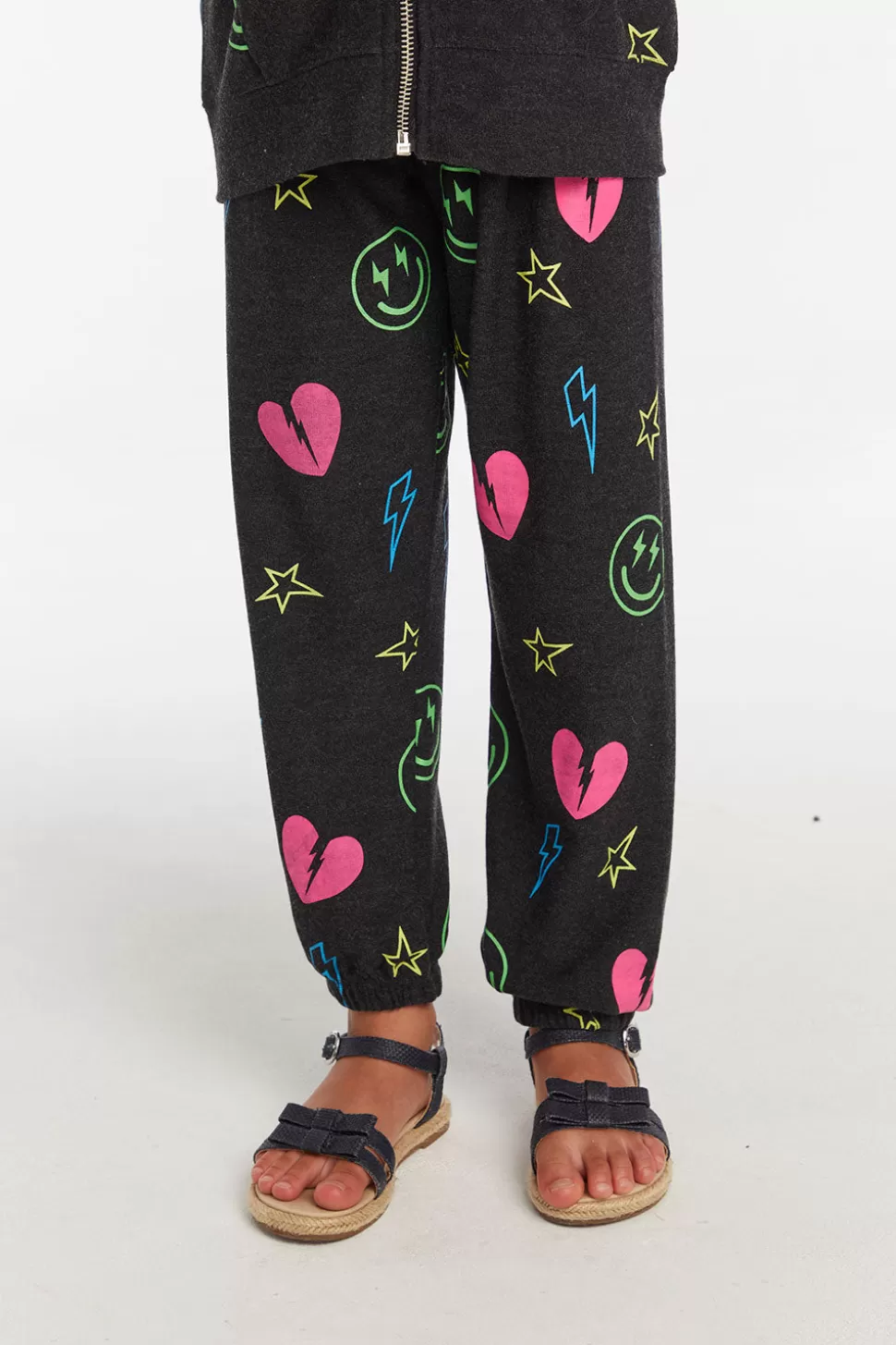 Chaser Brand Neon Heart & Smiles Girls Pant Cheap