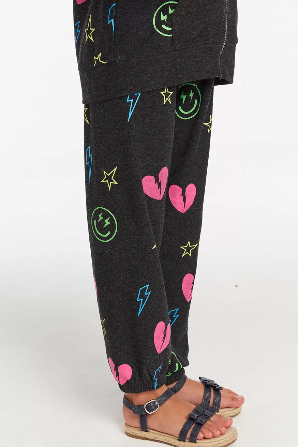 Chaser Brand Neon Heart & Smiles Girls Pant Cheap