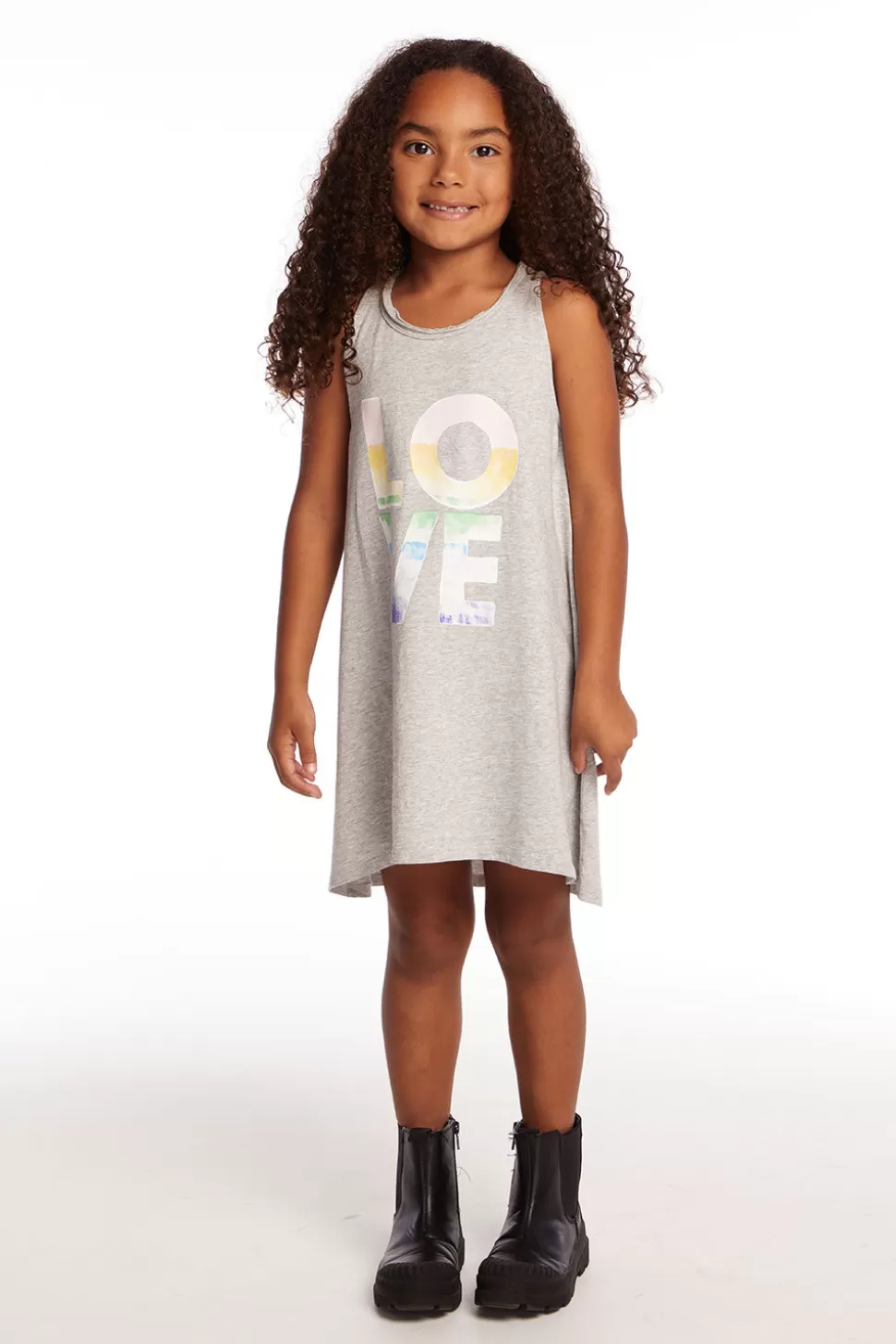 Chaser Brand Ombre Love Girls Cotton Jersey Tank Dress Hot