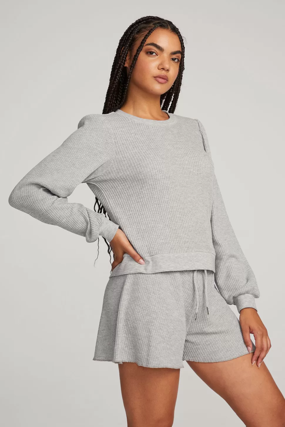 Chaser Brand Owlsey Grey Marl Pullover Clearance