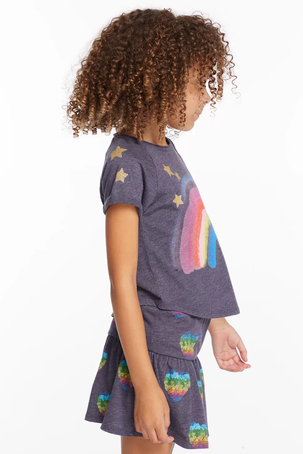 Chaser Brand Painted Rainbow Girls Tee Flash Sale