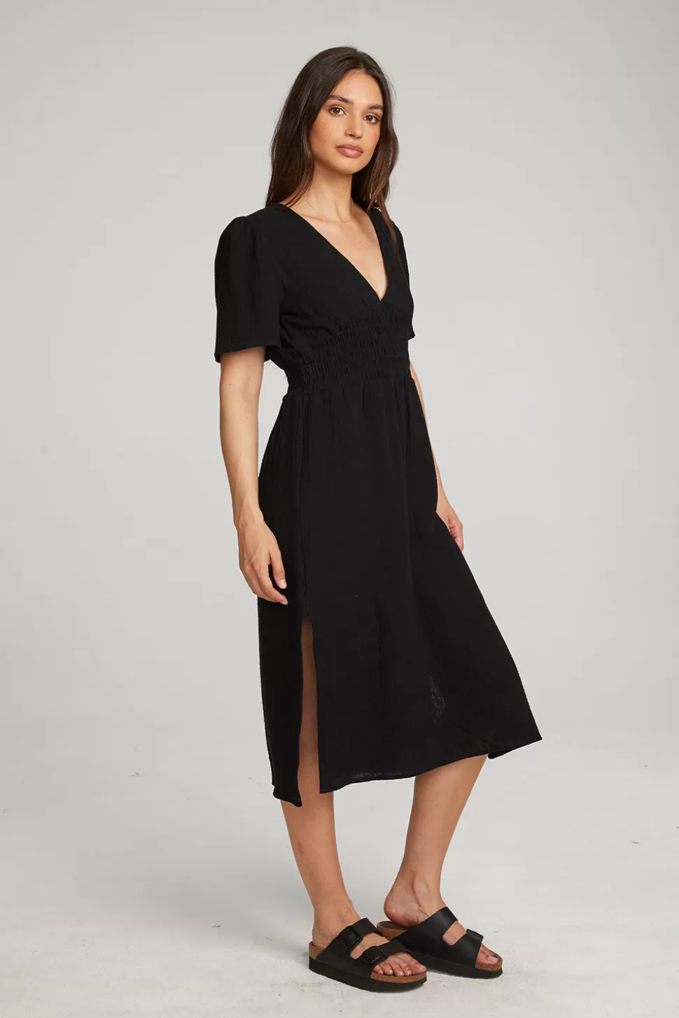 Chaser Brand Palmer Licorice Midi Dress Best