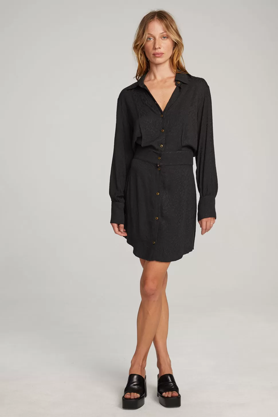 Chaser Brand Paxton Licorice Mini Dress Clearance