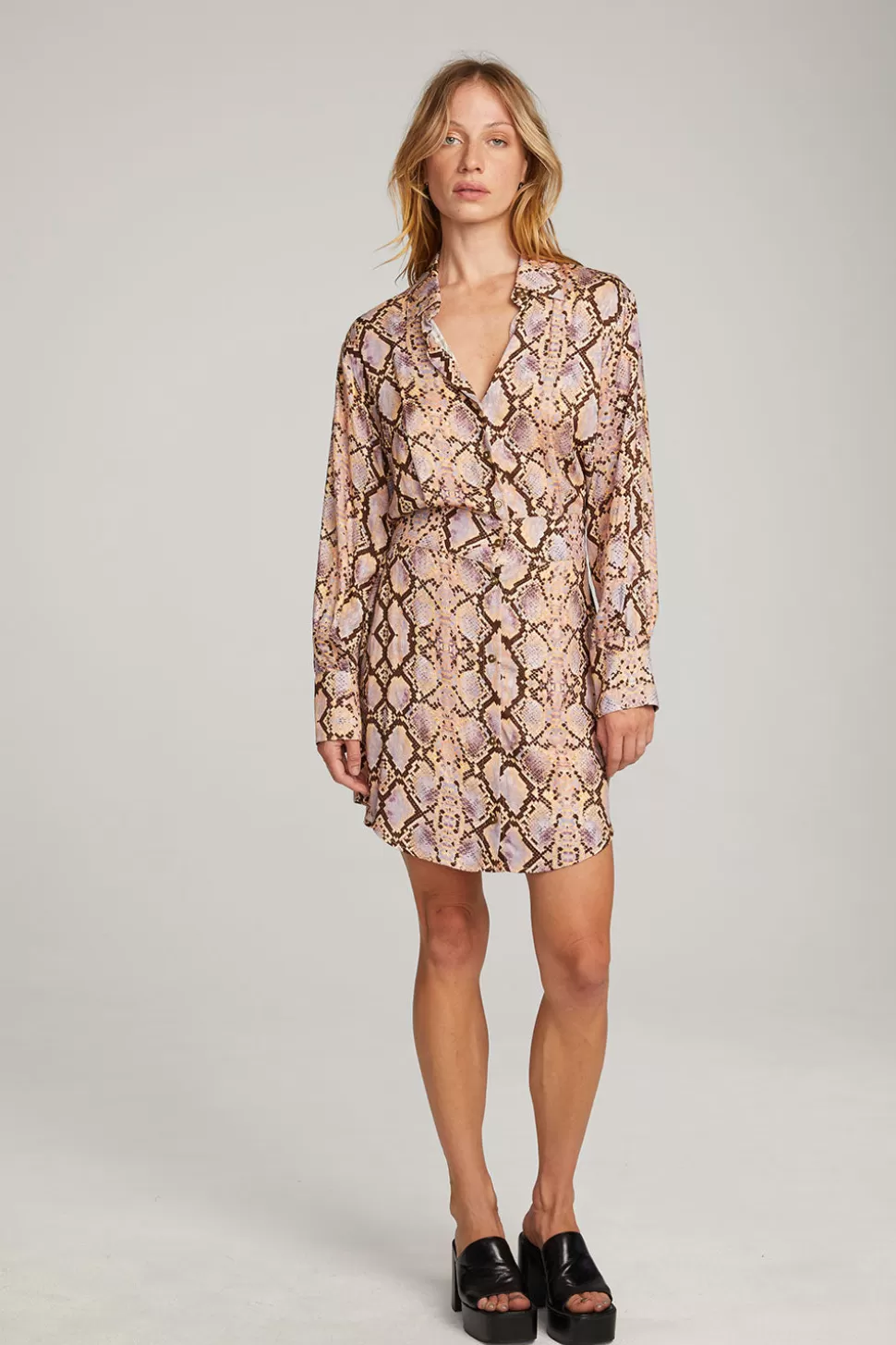 Chaser Brand Paxton Python Print Mini Dress Store