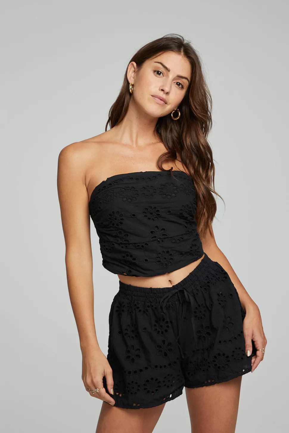 Chaser Brand Pier Crop Top - Black Onyx Store