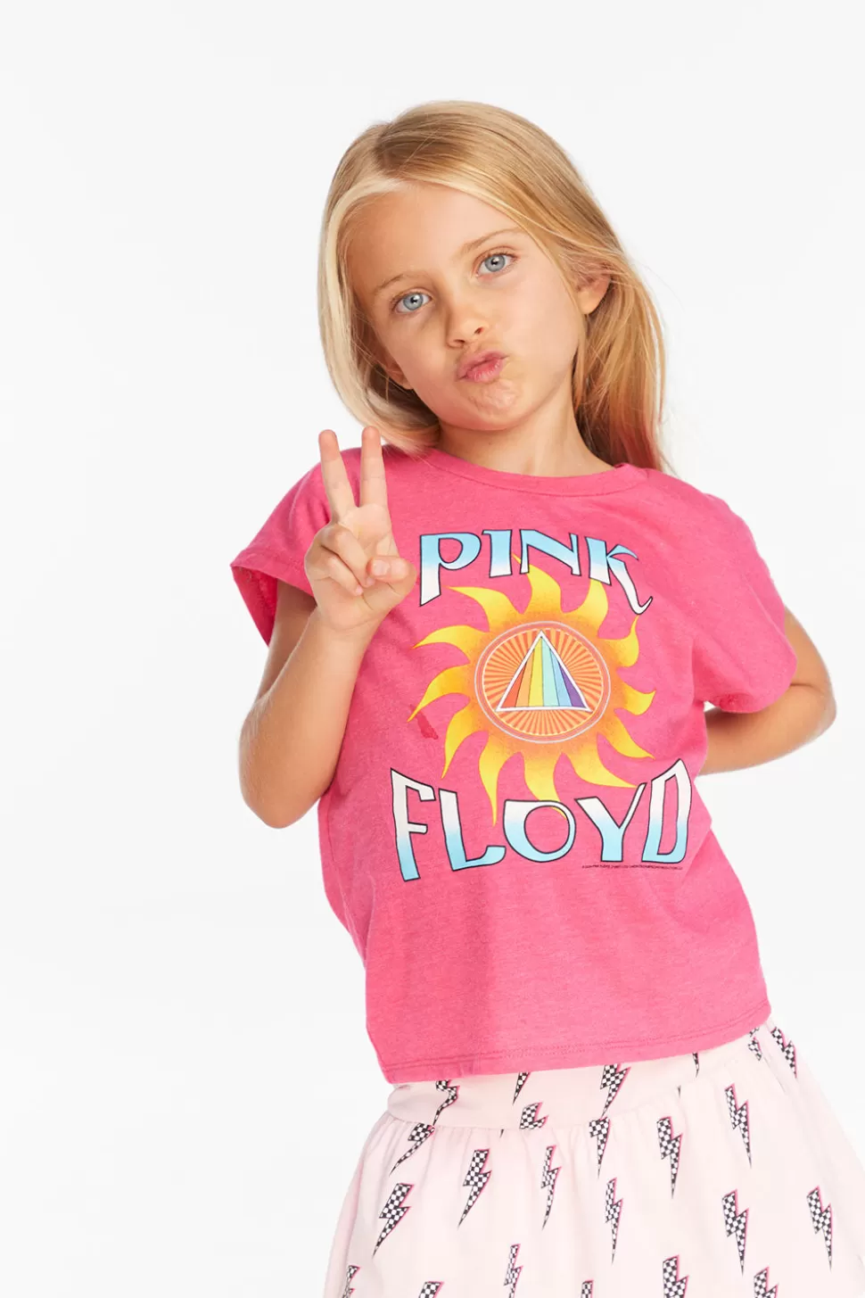 Chaser Brand Pink Floyd Prism Sun Girls Tee Online