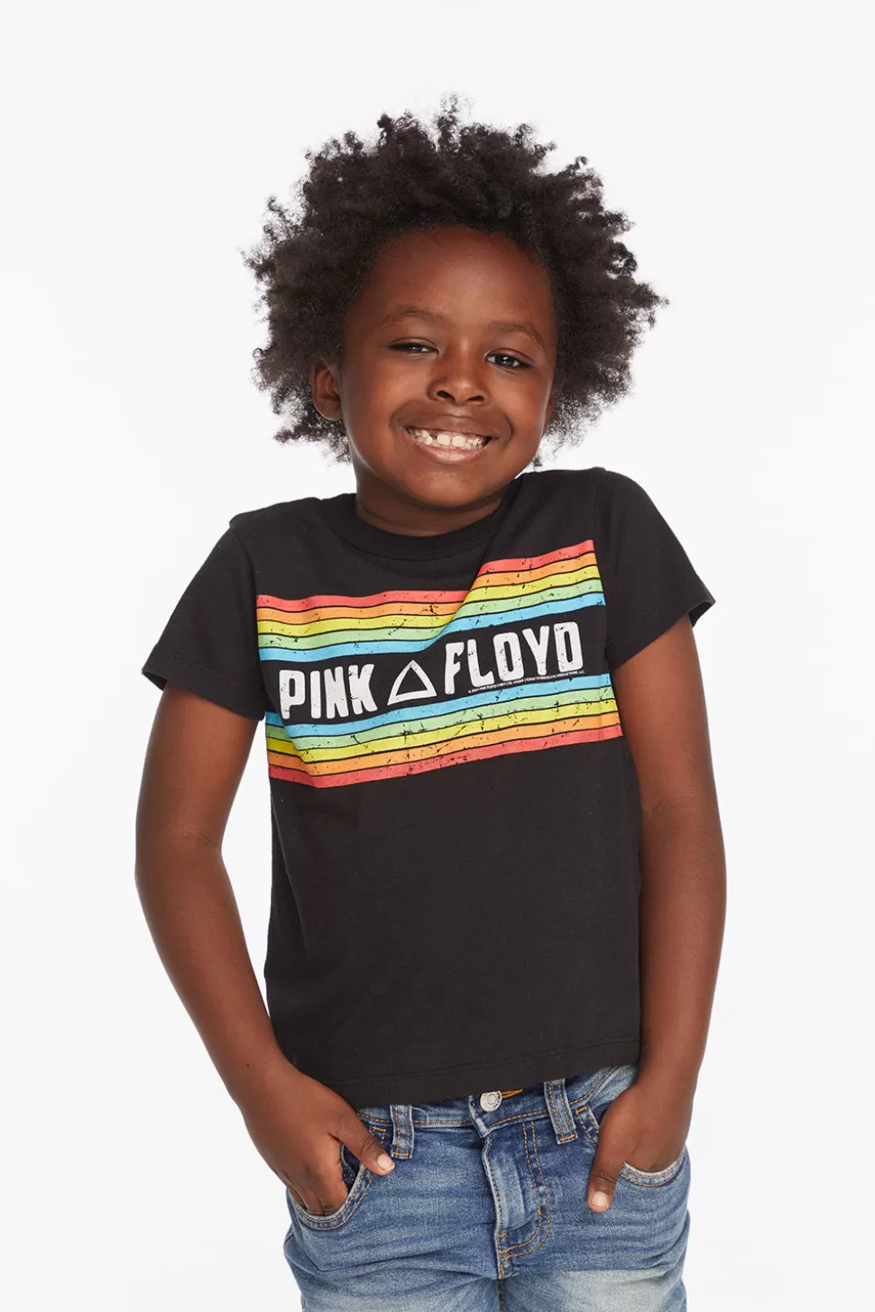 Chaser Brand Pink Floyd Rainbow Stripe Boys Tee Fashion