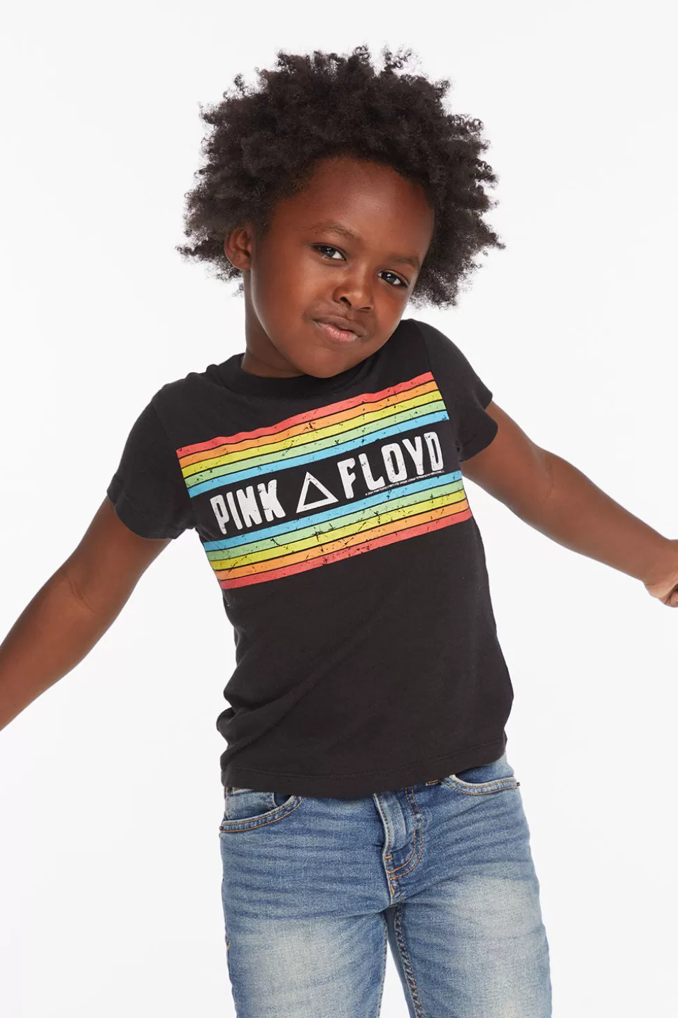 Chaser Brand Pink Floyd Rainbow Stripe Boys Tee Fashion