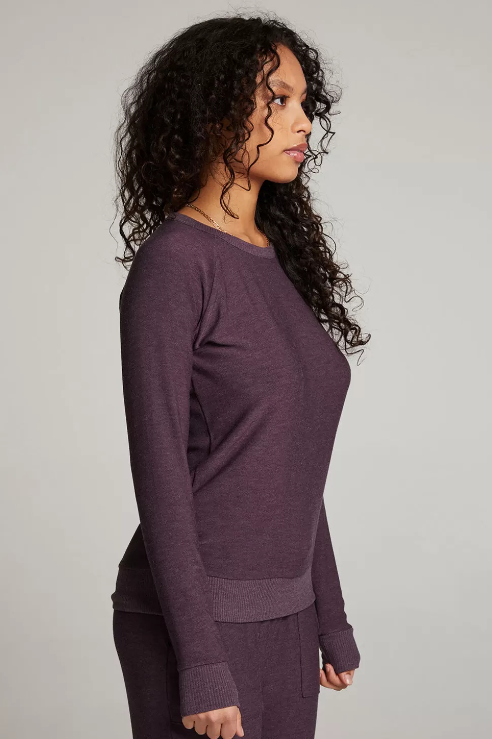 Chaser Brand Plum Perfect Long Sleeve Raglan Pullover Store