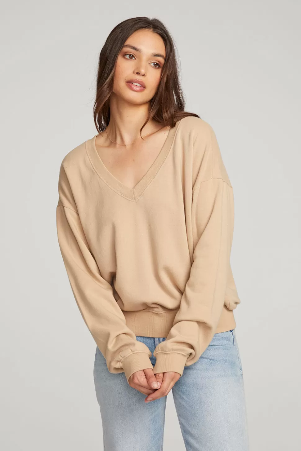 Chaser Brand Poppy Cappuccino Pullover Flash Sale