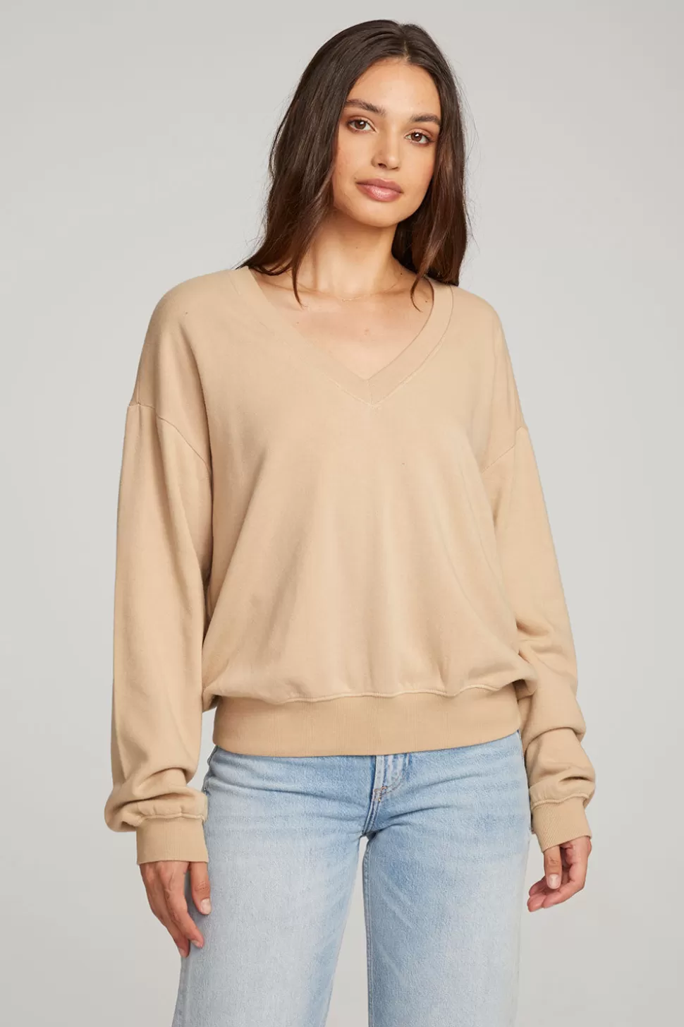 Chaser Brand Poppy Cappuccino Pullover Flash Sale