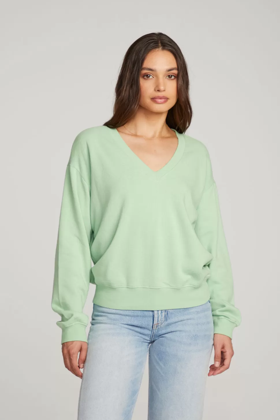 Chaser Brand Poppy Quiet Green Pullover Discount