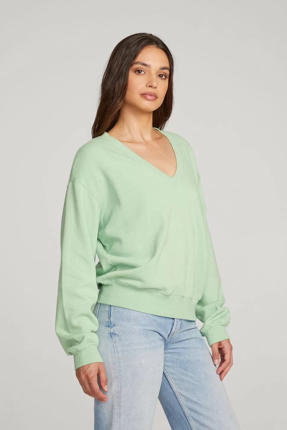 Chaser Brand Poppy Quiet Green Pullover Discount