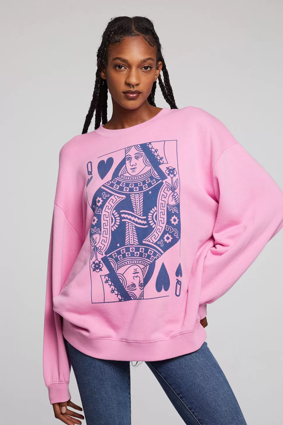 Chaser Brand Queen Of Hearts Pullover Online