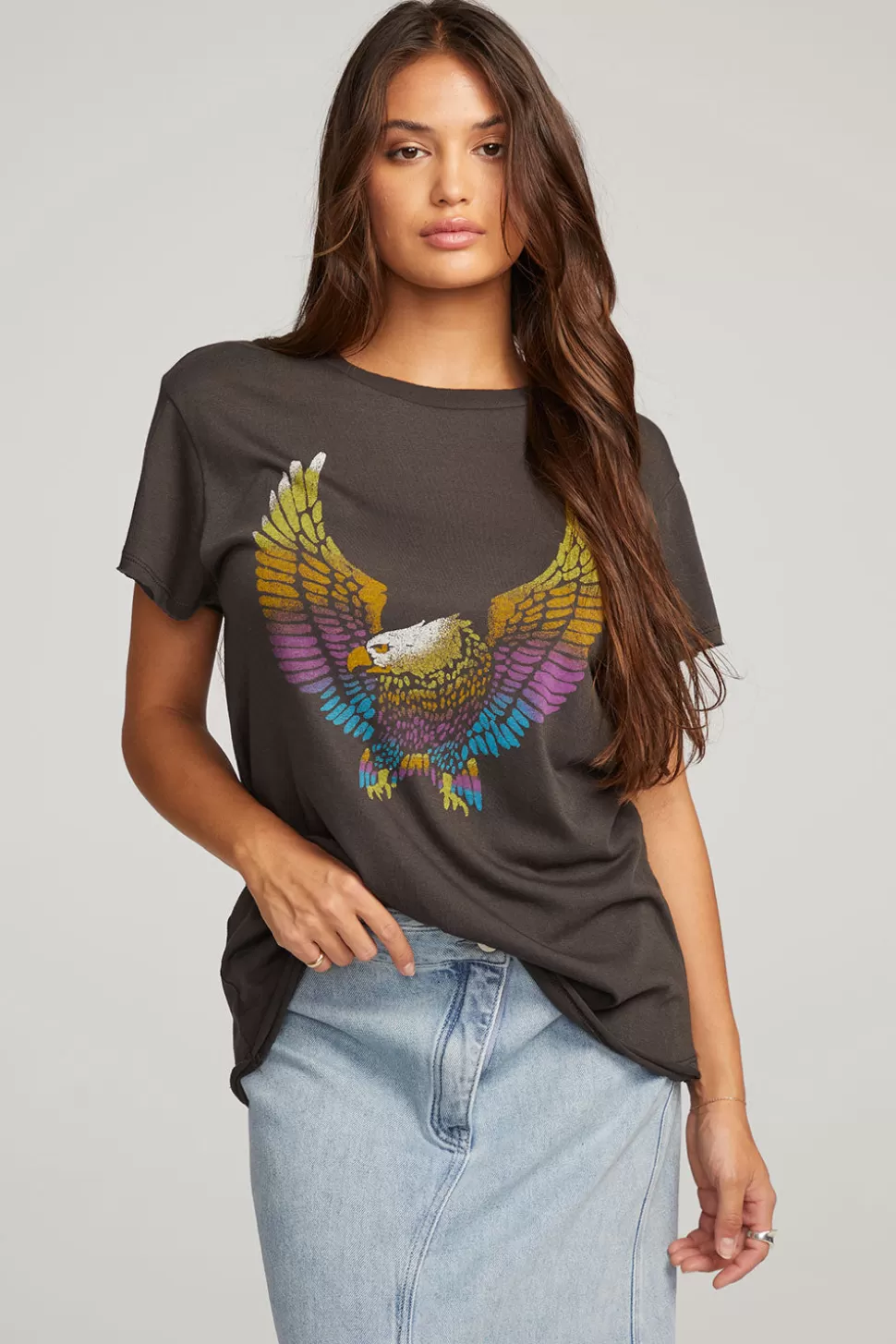 Chaser Brand Rainbow Eagle Tee Hot