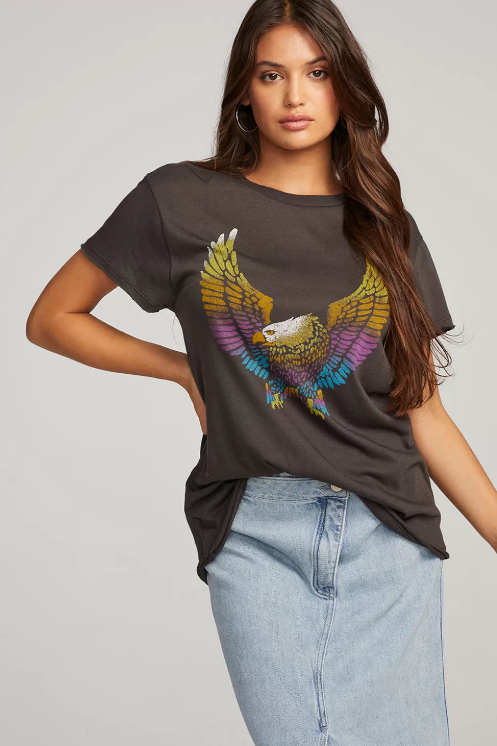 Chaser Brand Rainbow Eagle Tee Hot