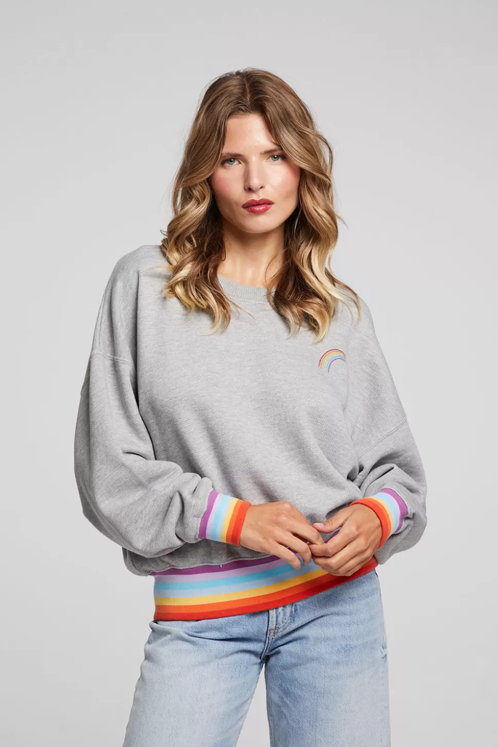 Chaser Brand Rainbow Pullover Flash Sale