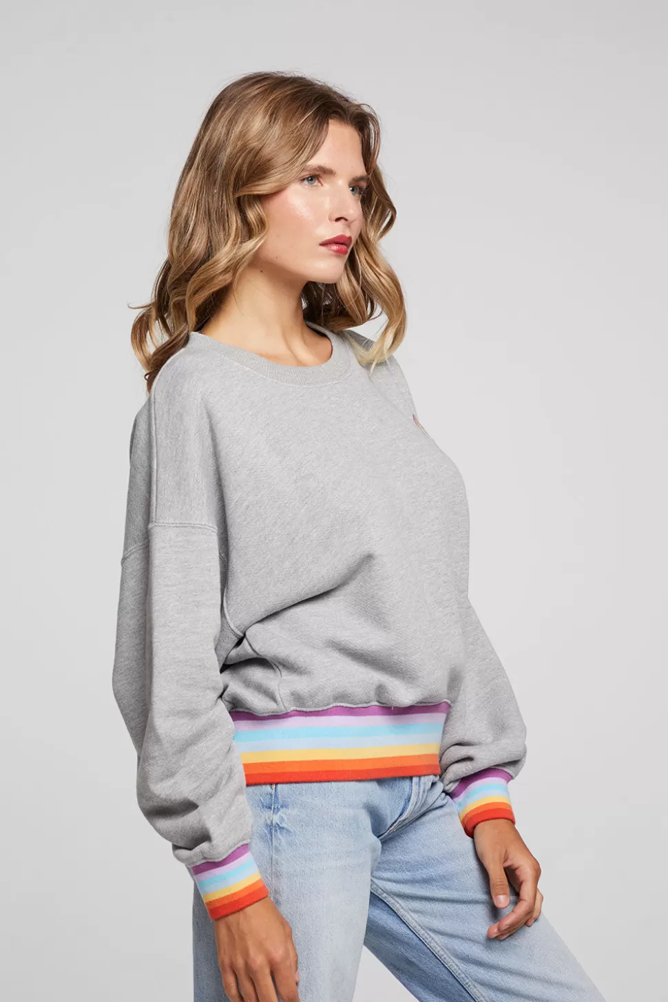 Chaser Brand Rainbow Pullover Flash Sale