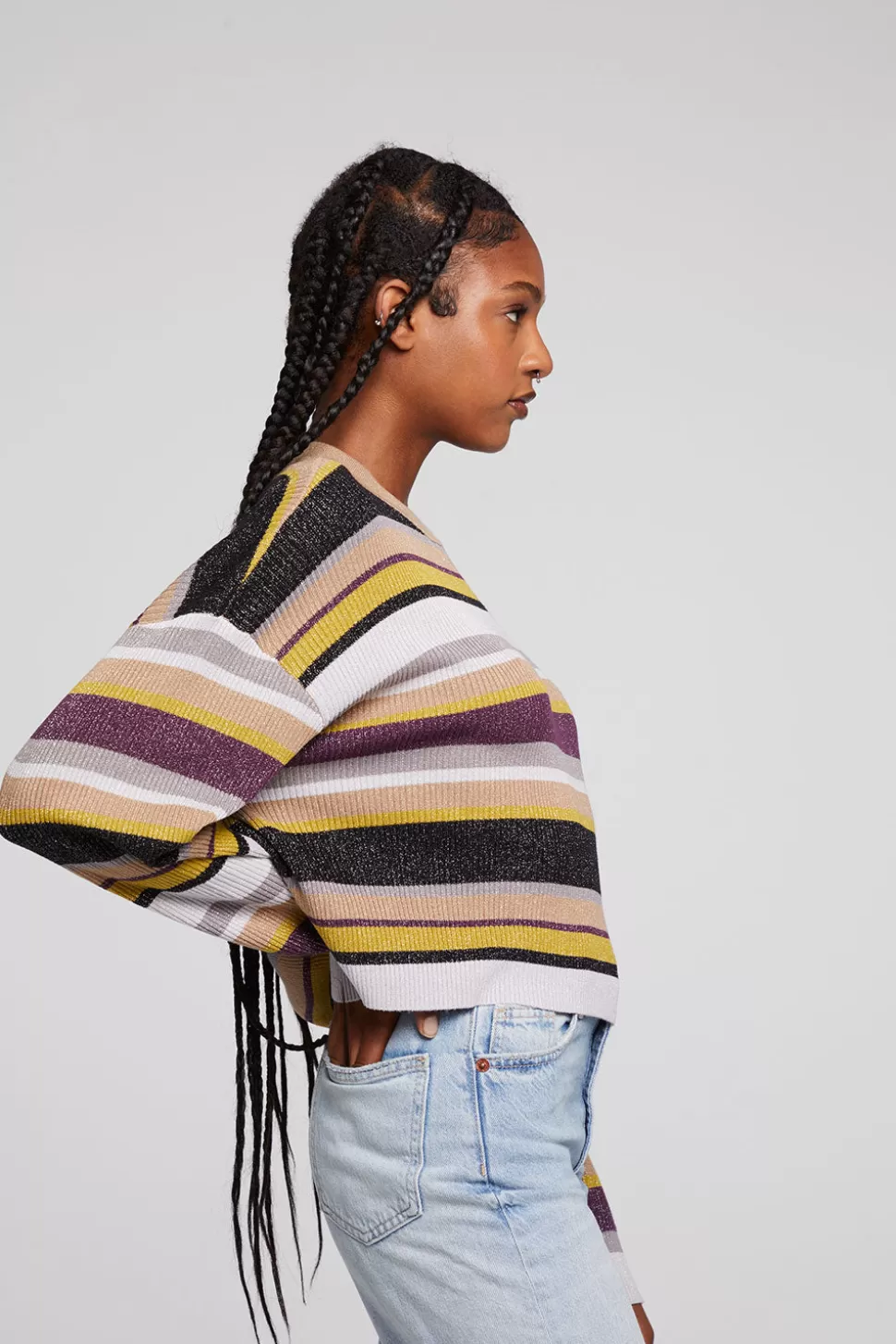 Chaser Brand Ramonee Haight Street Stripe Pullover Outlet