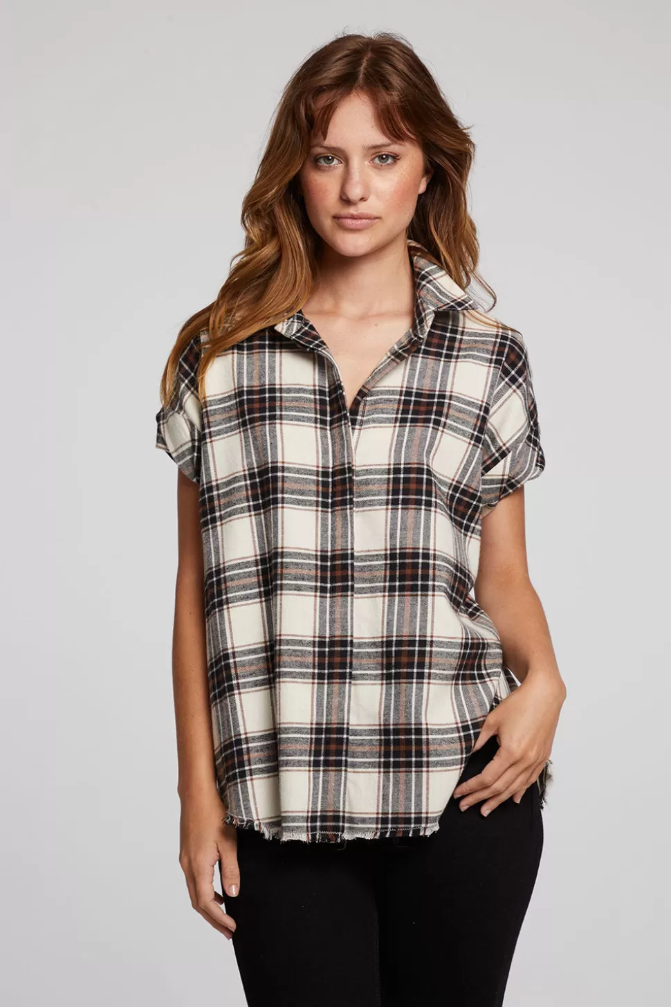 Chaser Brand Rhythm Americana Plaid Button Down Best