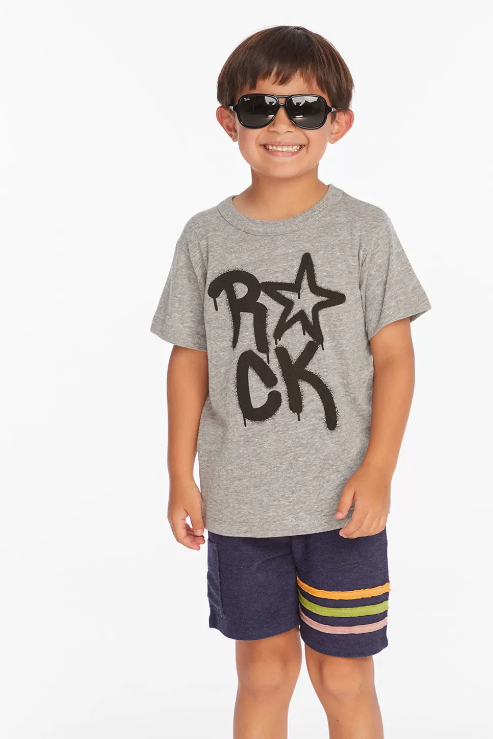 Chaser Brand Rock Star Boys Crew Neck Short Sleeve Tee Best Sale