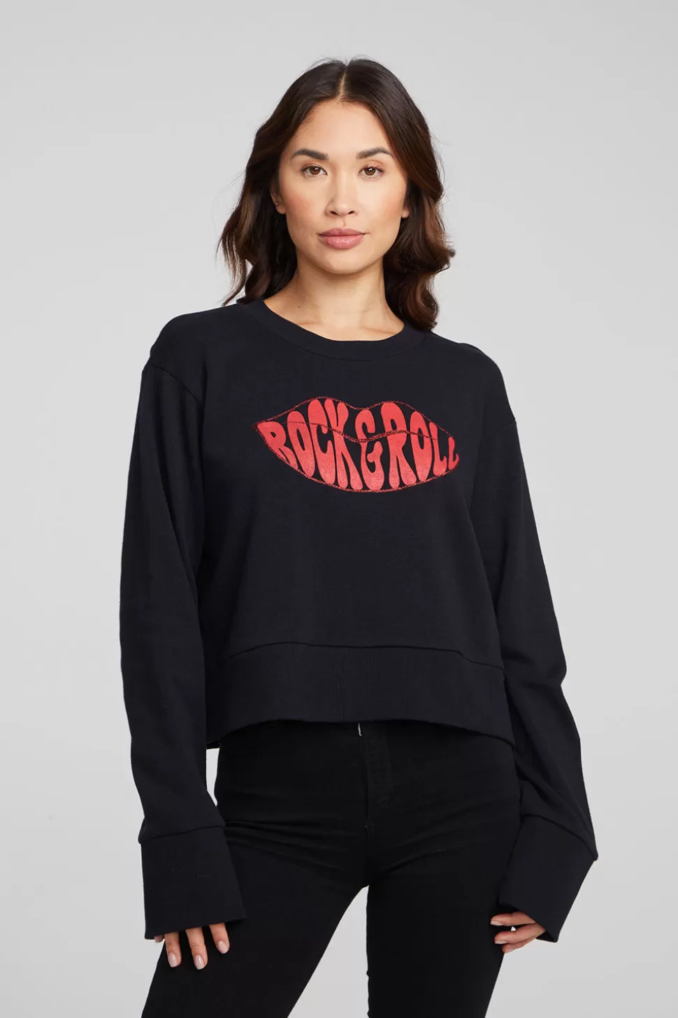 Chaser Brand Rock'n'Roll Lips Long Sleeve Outlet