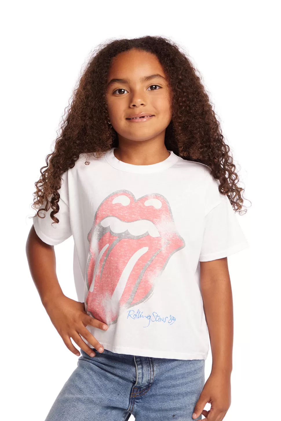 Chaser Brand Rolling Stones Classic Logo Girls Tee Cheap