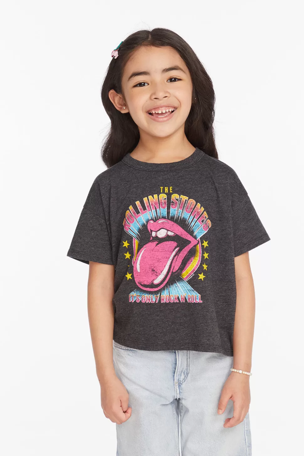 Chaser Brand Rolling Stones Its Only Rock N' Roll Girls Tee Clearance