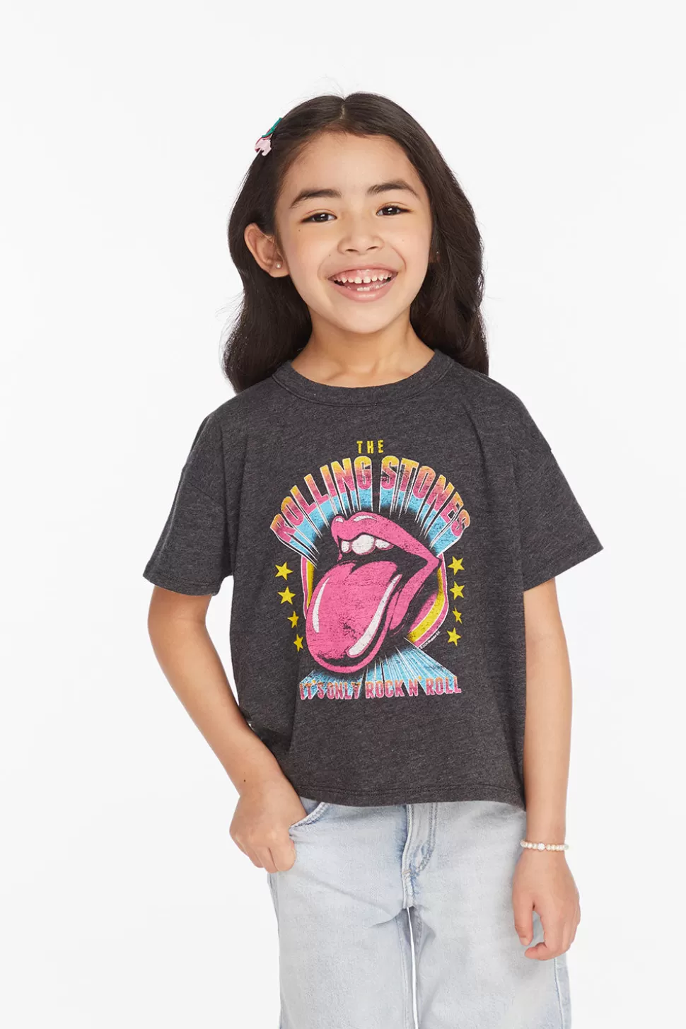 Chaser Brand Rolling Stones Its Only Rock N' Roll Girls Tee Clearance