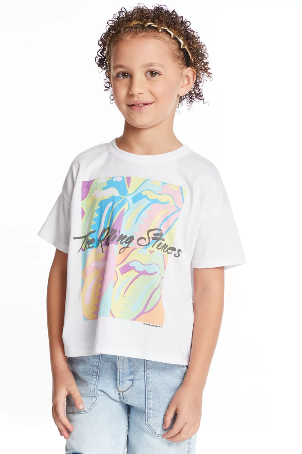 Chaser Brand Rolling Stones Multi Logo Girls Tee Cheap