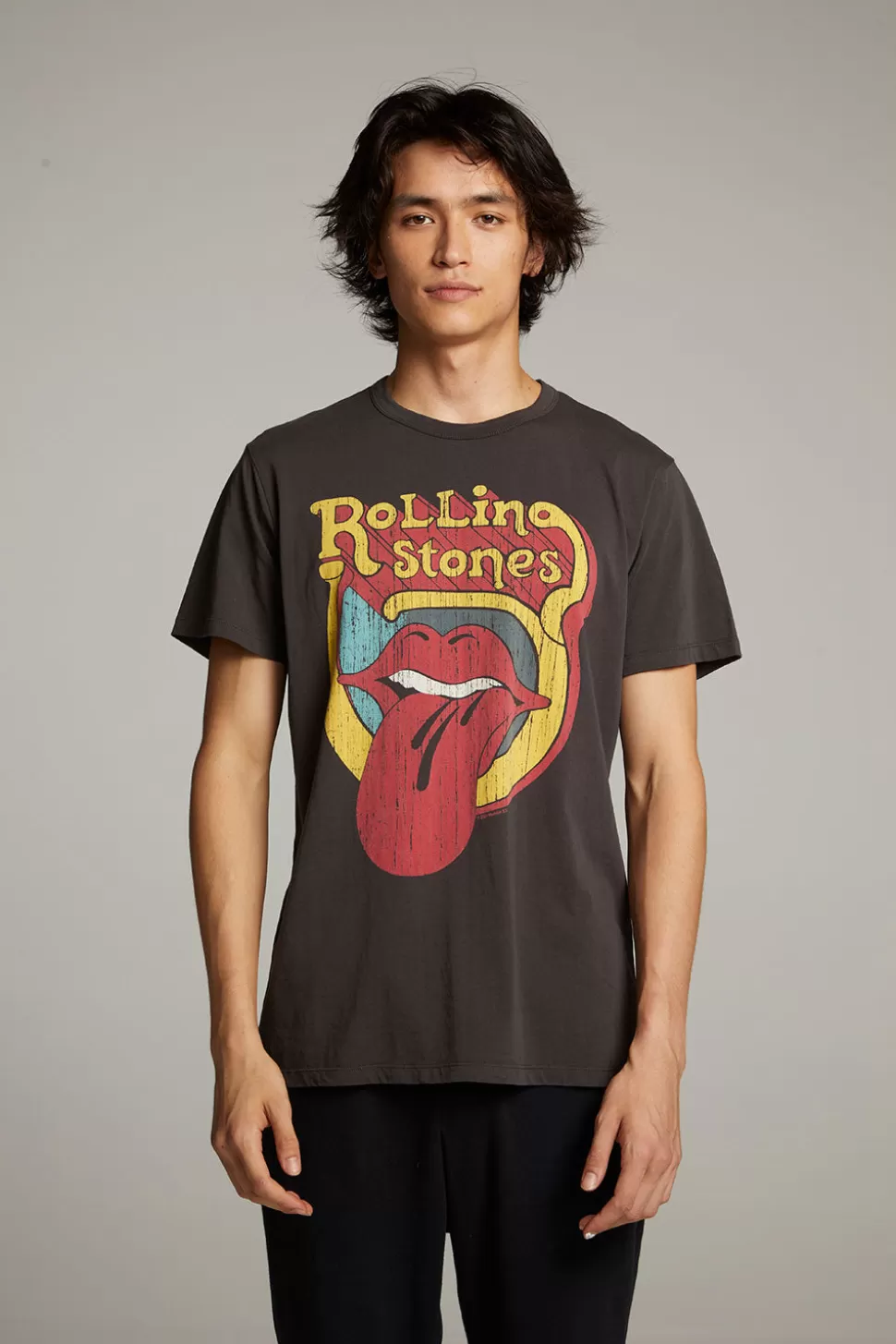 Chaser Brand Rolling Stones Retro Logo Crew Neck Tee Best Sale