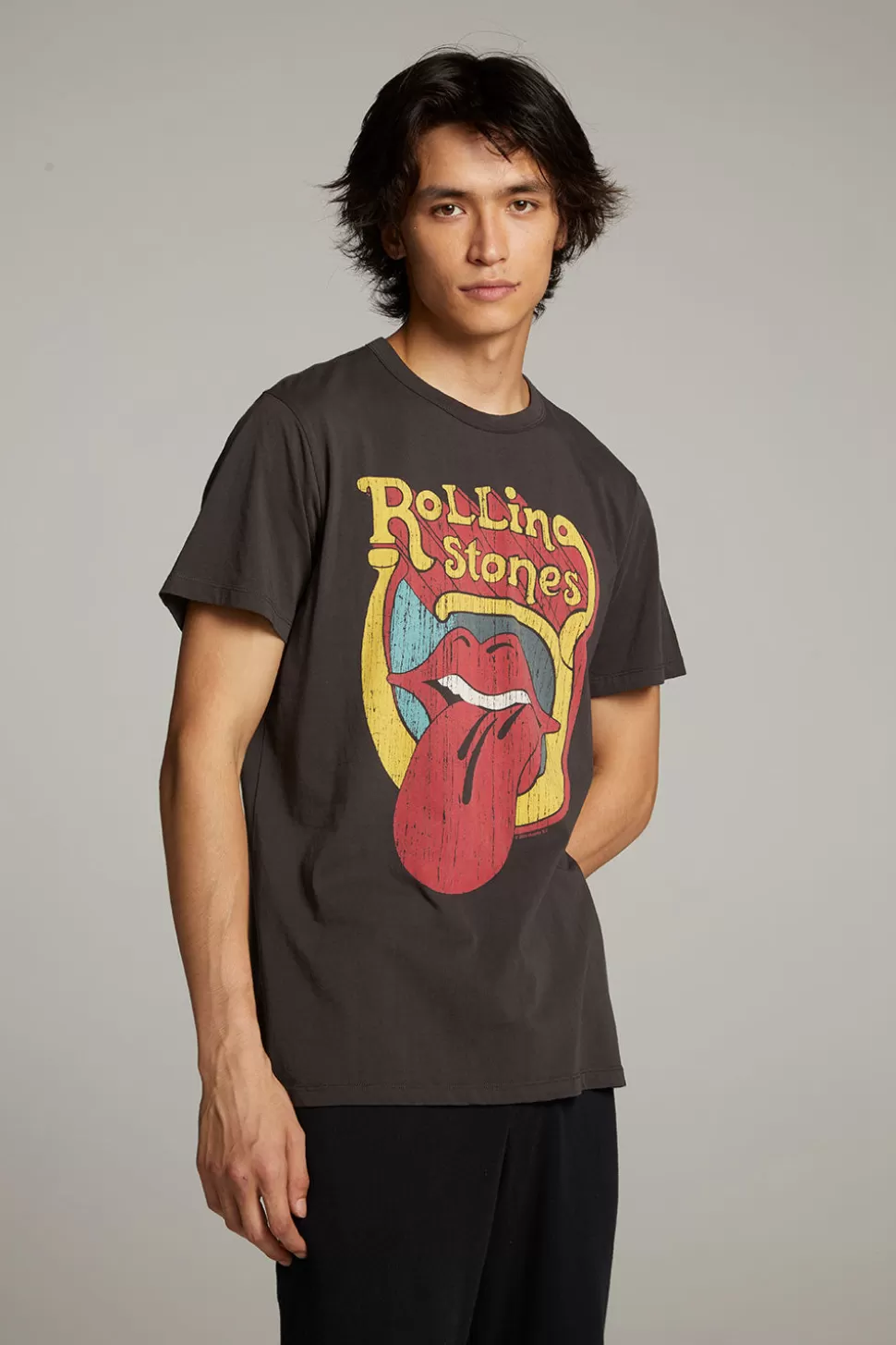 Chaser Brand Rolling Stones Retro Logo Crew Neck Tee Best Sale