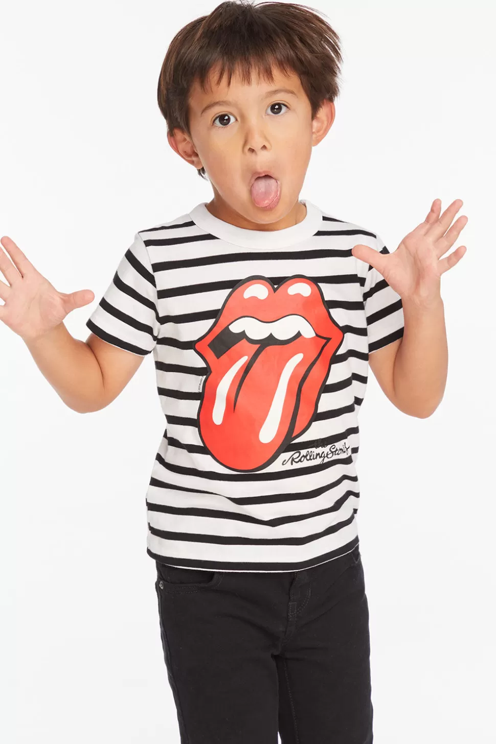 Chaser Brand Rolling Stones Tongue Logo Boys Tee Clearance