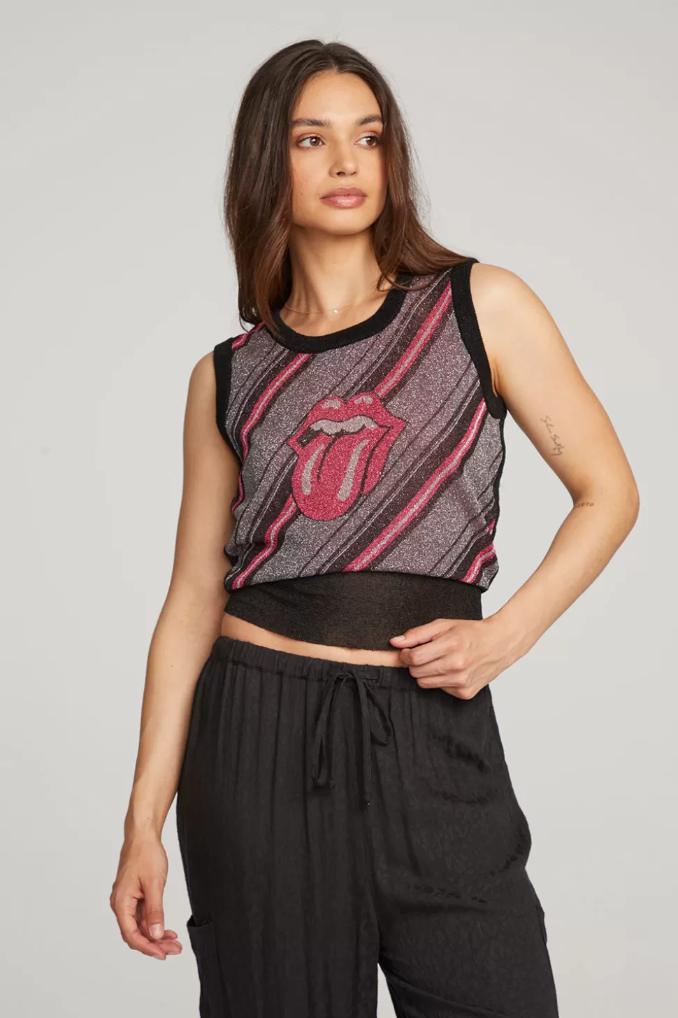 Chaser Brand Rolling Stones Tongue Stripes Cheap